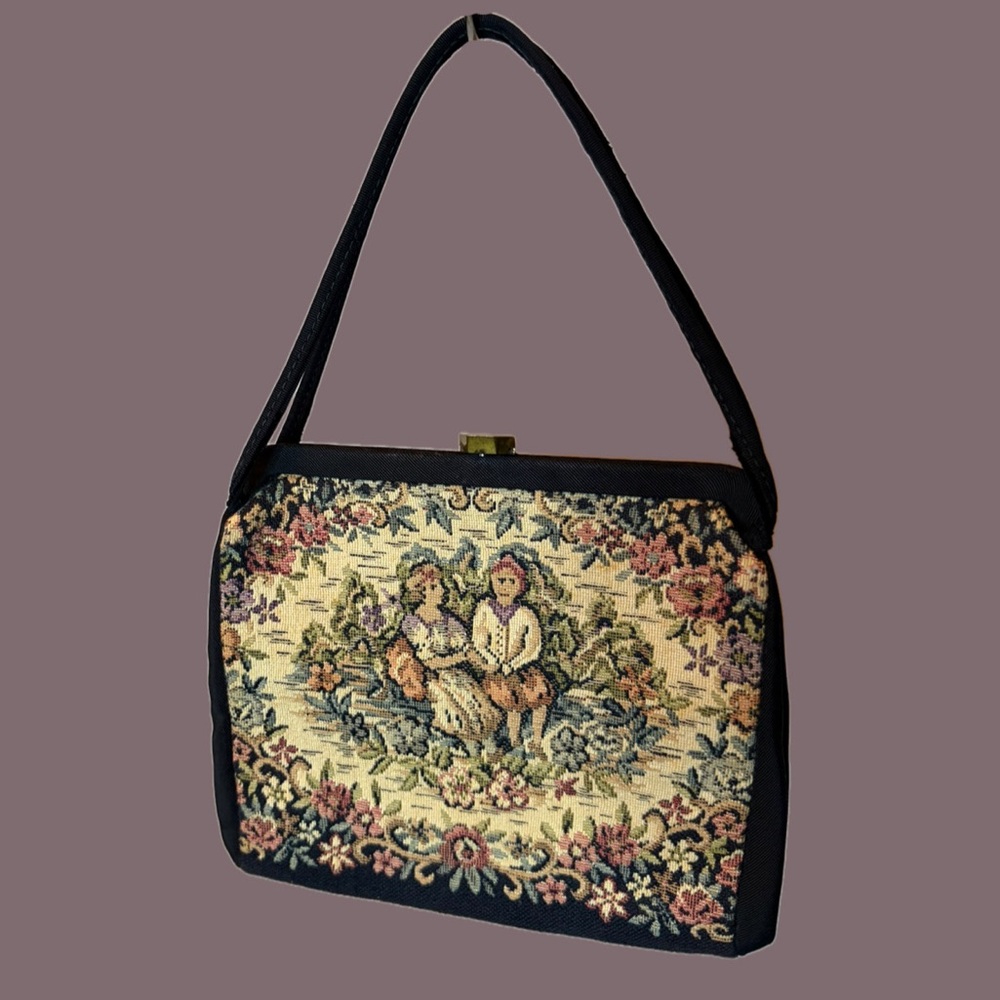 🪻🖤Vintage Tapestry Floral Mini Bag🖤🪻